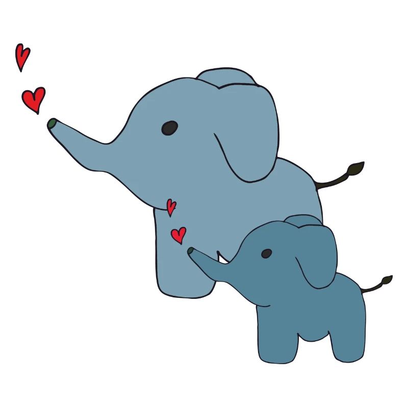 Éléphant grand et petit