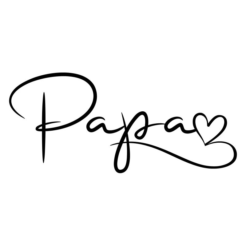 Papa Schrift mit Herz