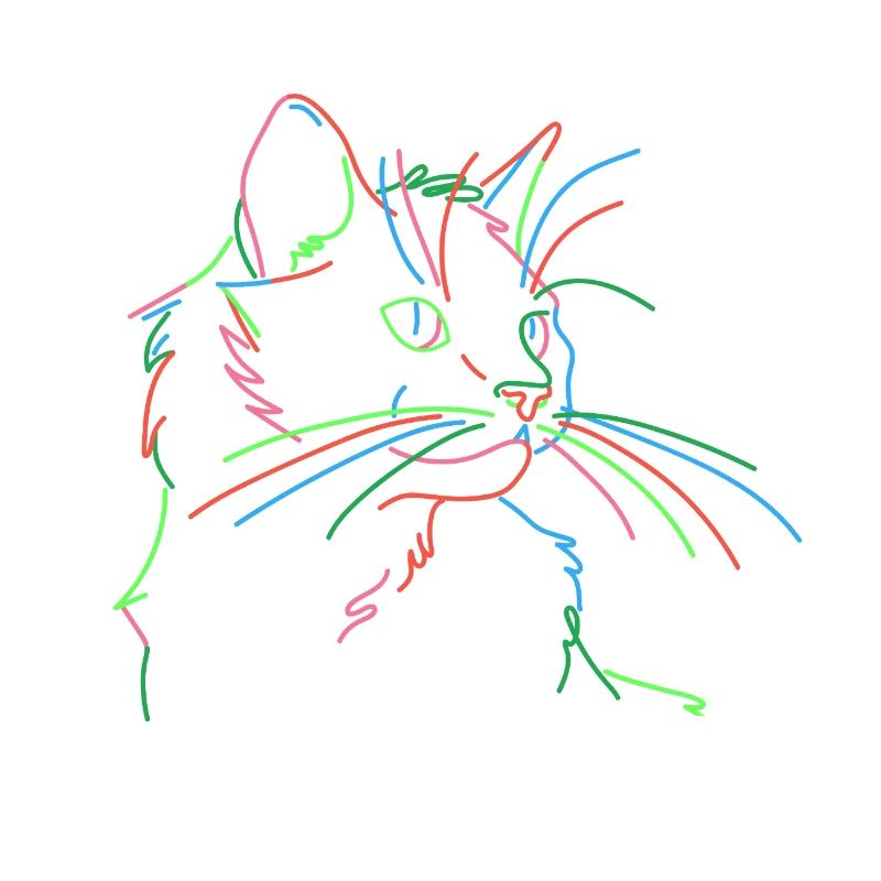 Cat art lines