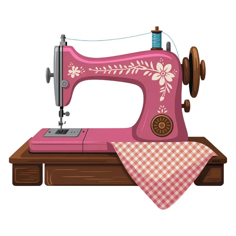 Machine sewing and embroidery