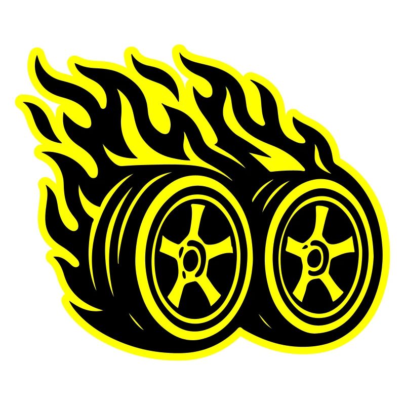 Car Tire Flame