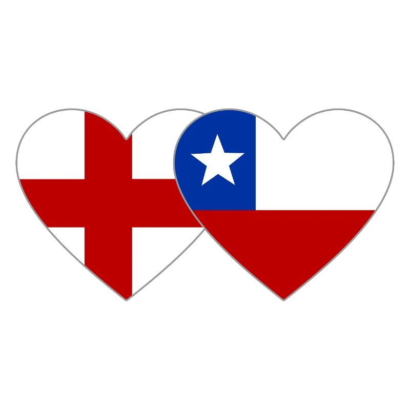 Suède Chili Drapeau Coeur