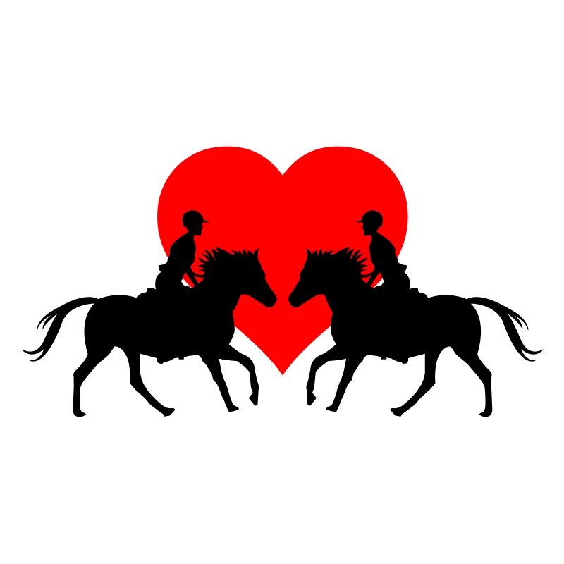 Cœur Cavalier Couples dans le Cœur