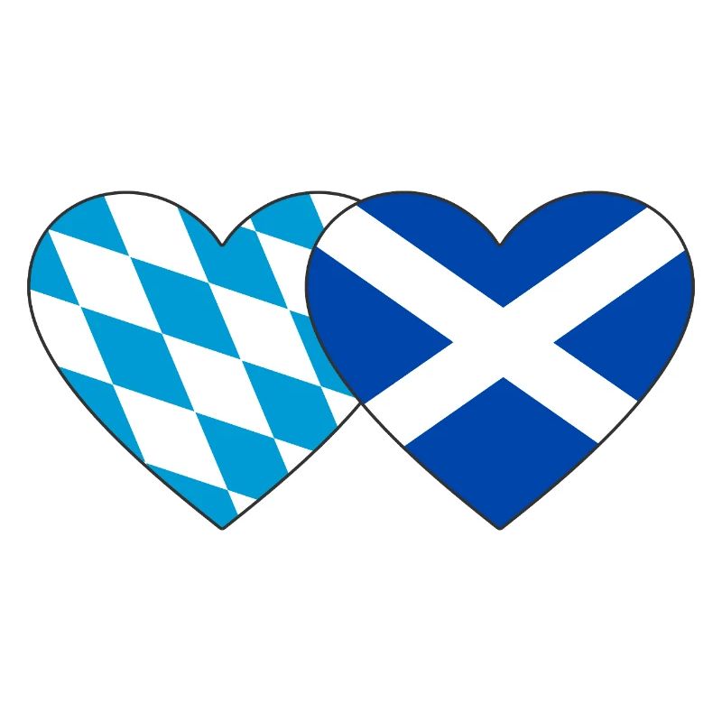 Bavière, Écosse, Drapeau, Coeur