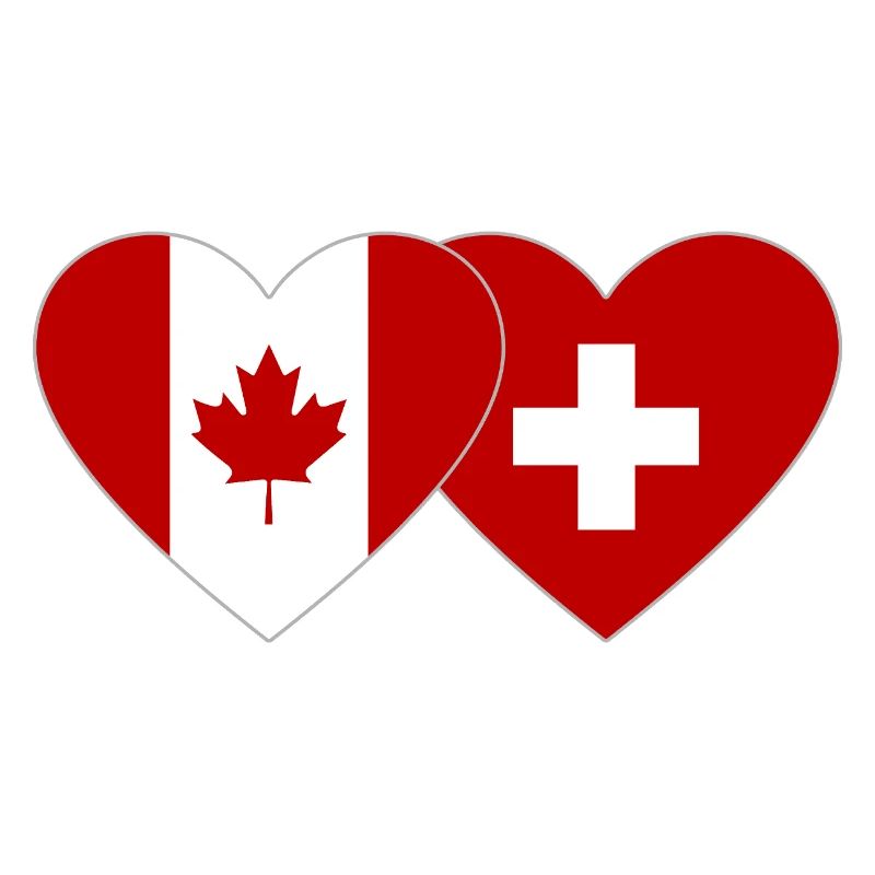 Canada Suisse Drapeau Coeur