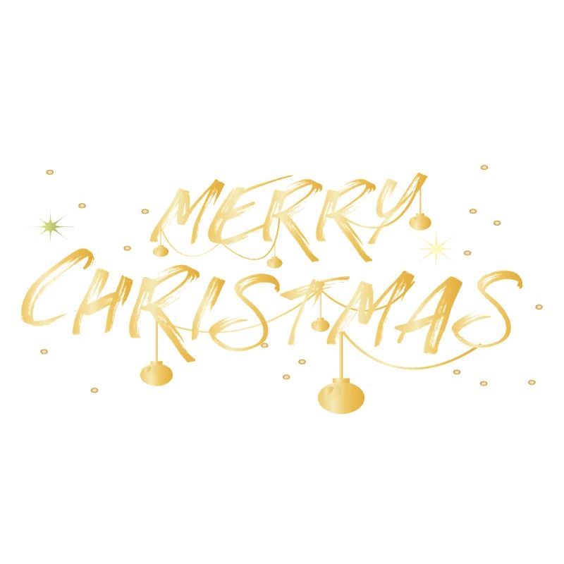 Police dorée Joyeux Noël