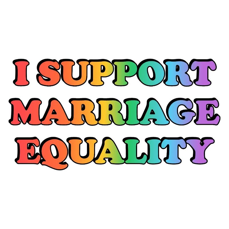 Support Marriage Equality Rainbow Colours