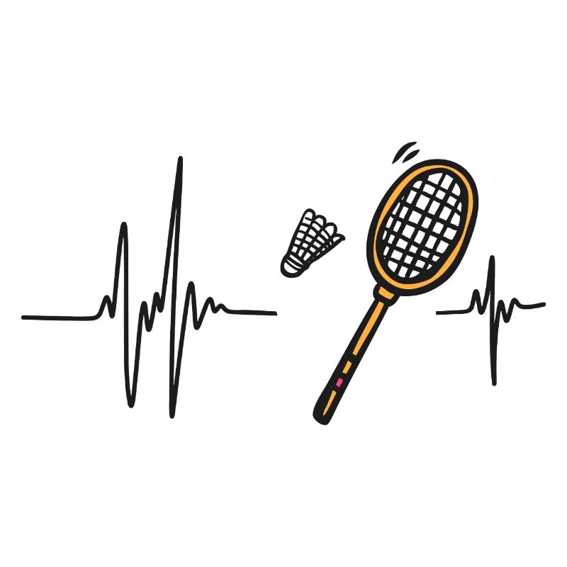 Badminton Heart | Shuttlecock Racquet Fast Pace