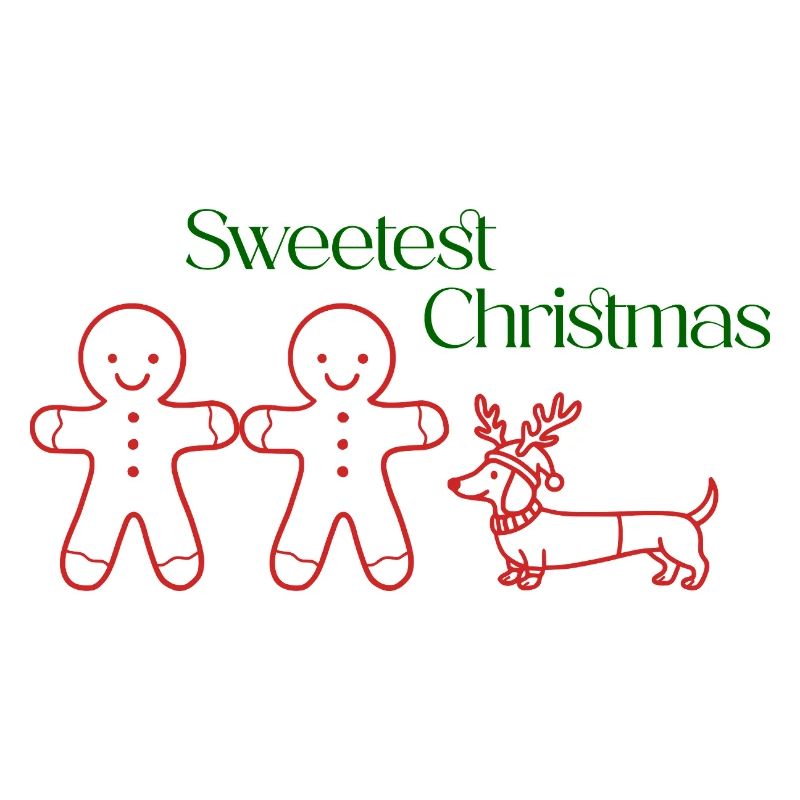 hristmas – Gingerbread Boys & Dackel (Red Line)