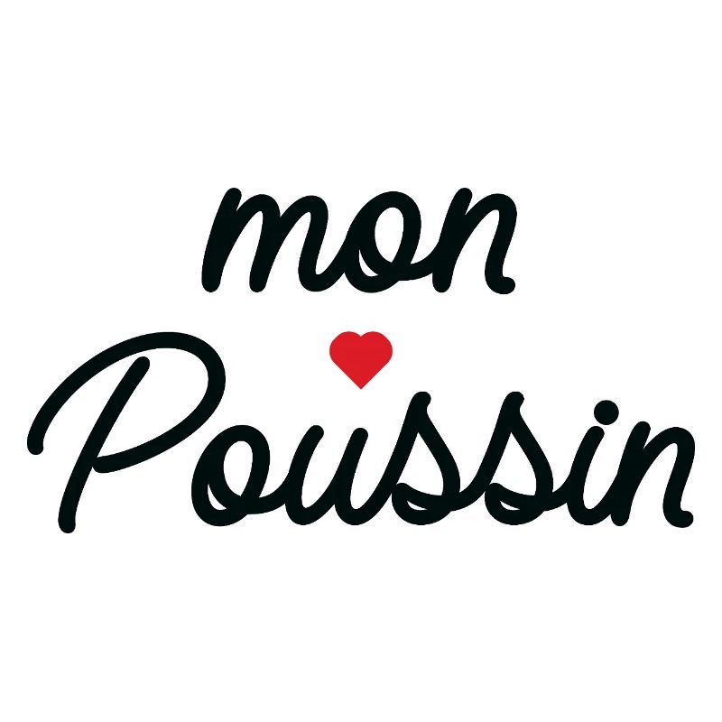Mon Coeur Coussin Script
