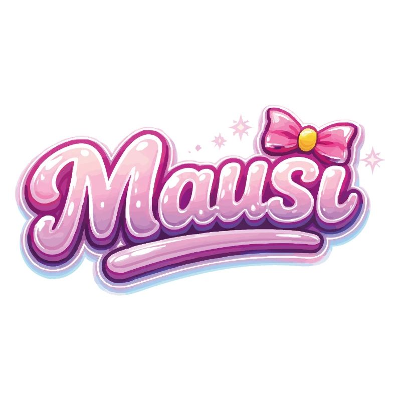 Mäusi Pink Logo mit Schleife