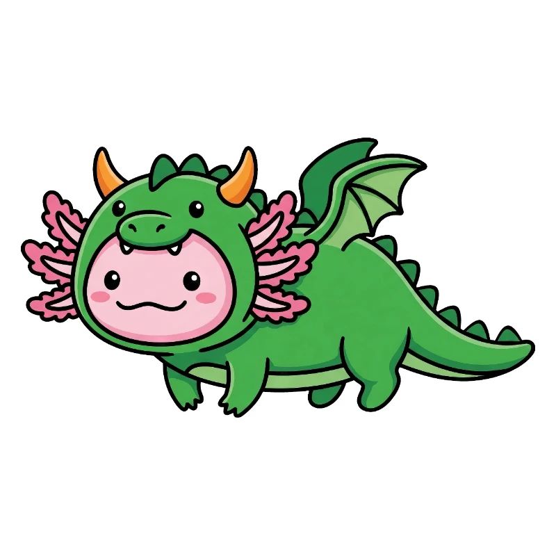 Carnaval du Dragon Axolotl mignon Carnaval du Brésil