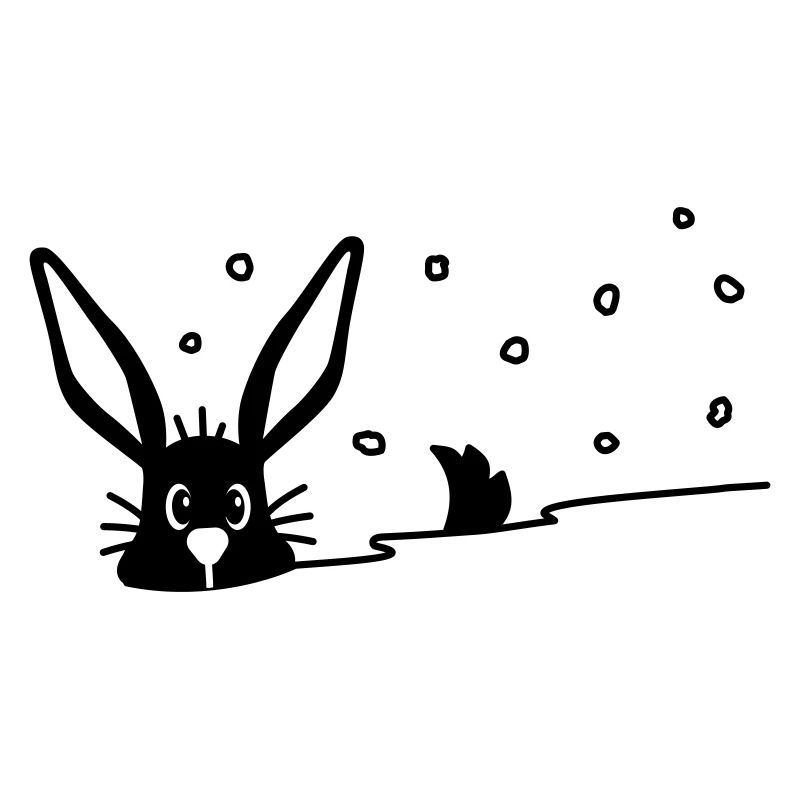 Cute bunny in the snow