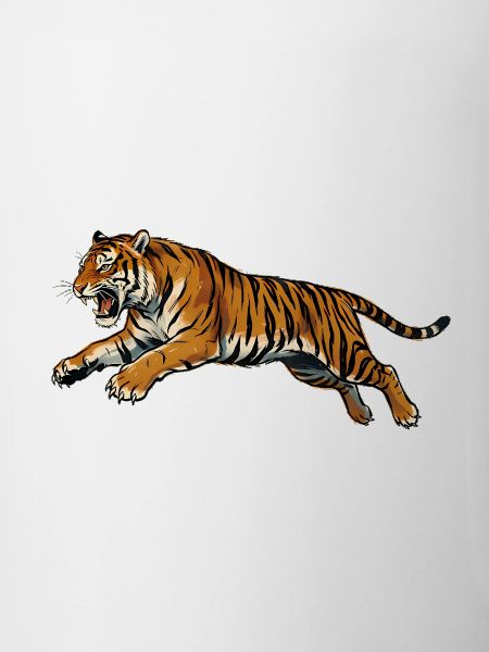 Tiger Retro Art Style