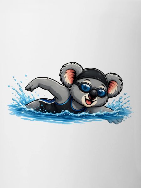 Cute koala swimming