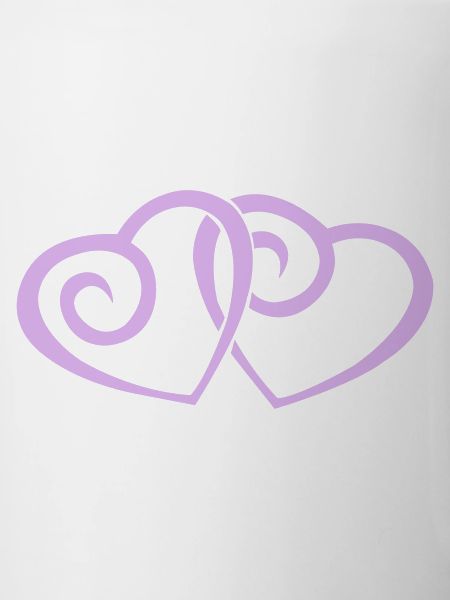 Double Hearts in Love Line Art