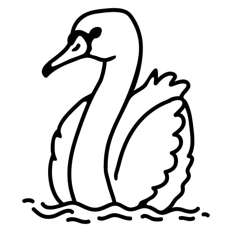 schöner Schwan - line