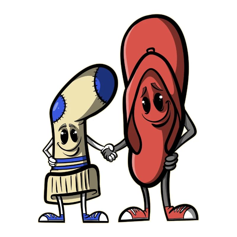 BFF - sock and flip flops