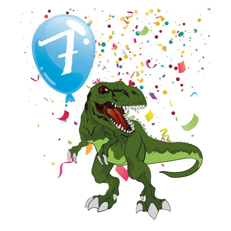 Ich bin 7 7. Kindergeburtstag Dino Dinosaurier