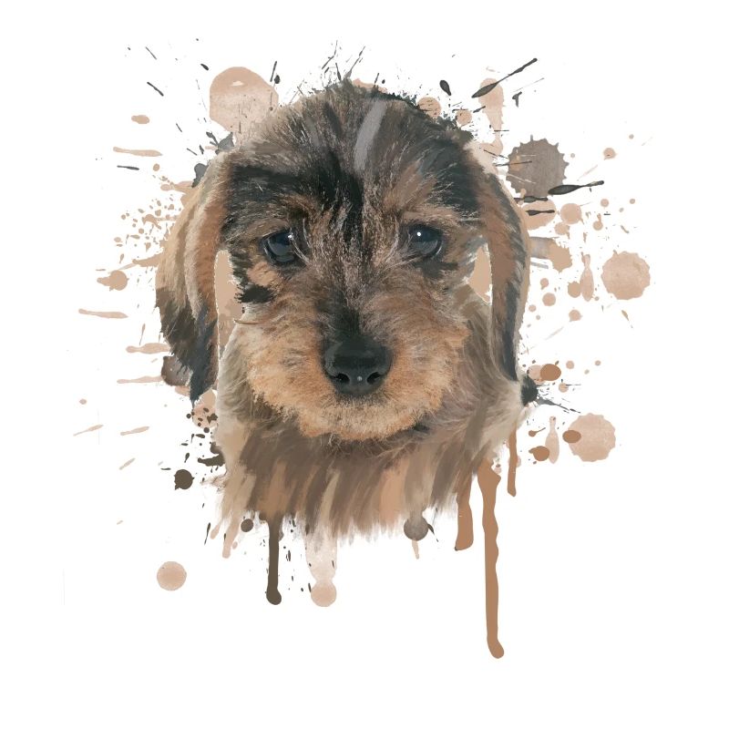 Illustration de teckel teckel teckel à poil dur