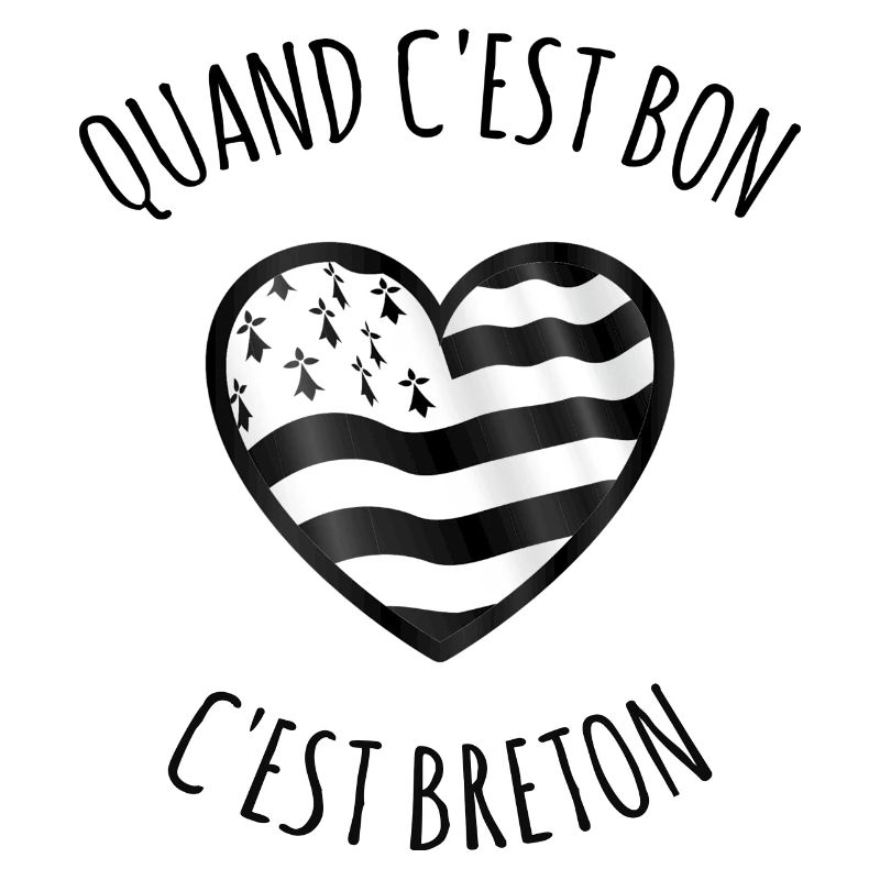 Tshirt drapeau breton quand c'est bon c'est breton