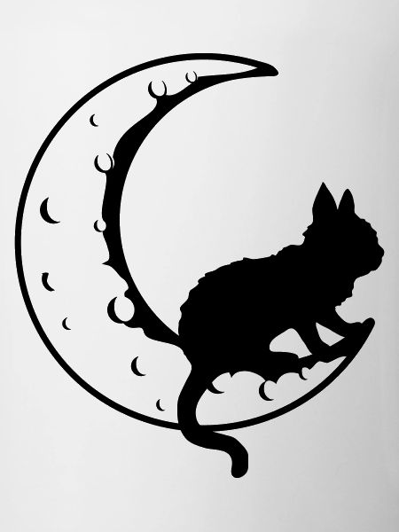 Black Cat Sickle Moon