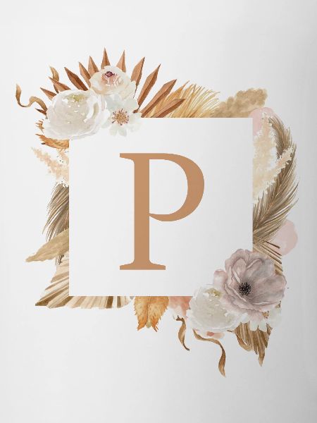 Customizable design, monogram, letter P