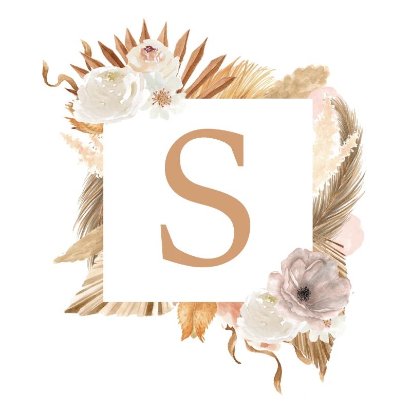 Personalisierbares Design, Monogramm, Buchstabe S