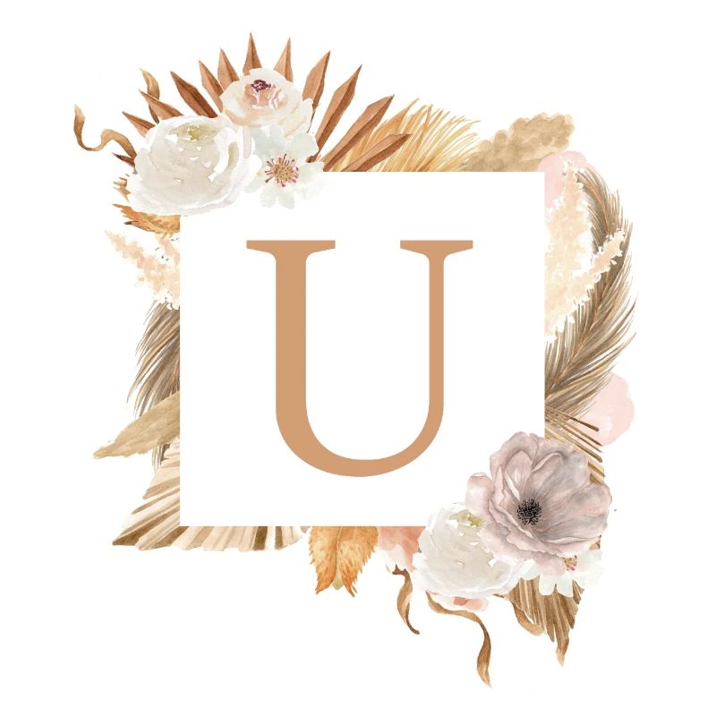 Personalisierbares Design, Monogramm, Buchstabe U