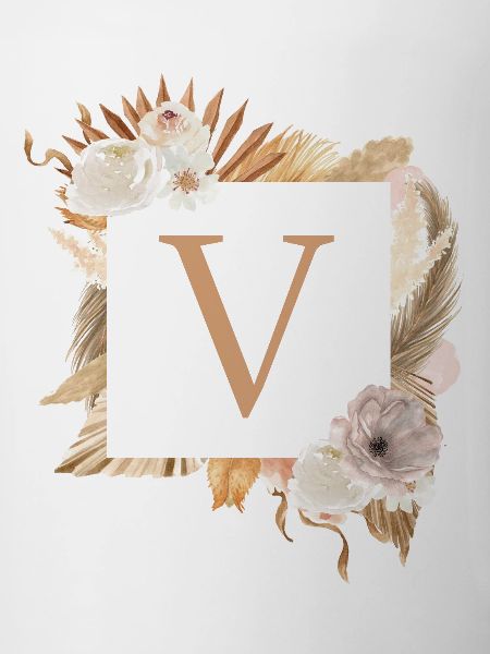 Customizable design, monogram, letter V