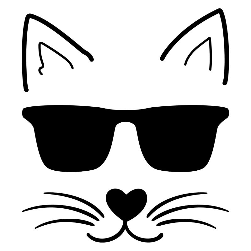 Chat cool avec des lunettes de soleil