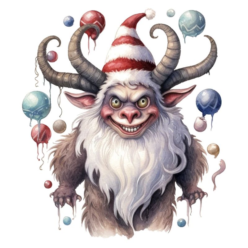 Dessin à l’aquarelle de Krampus