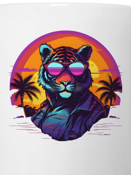 Synthwave Tiger Sunset