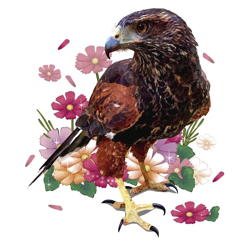 The red-and-black eagle