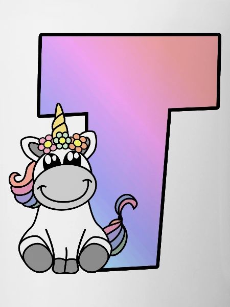 Einhorn Buchstabe T