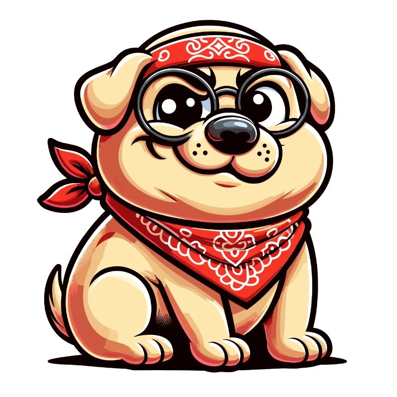 Chien cool avec des lunettes
