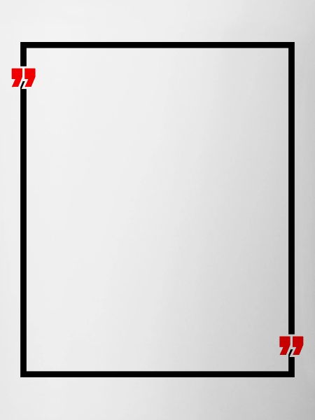 Frame with quotation marks