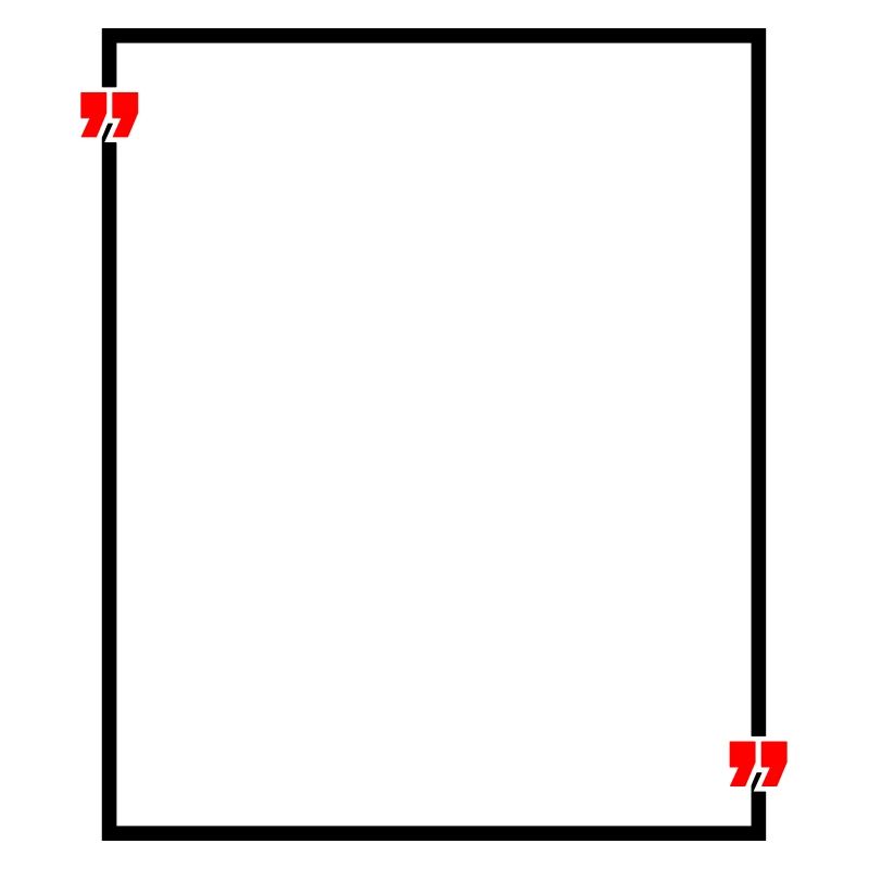 Frame with quotation marks