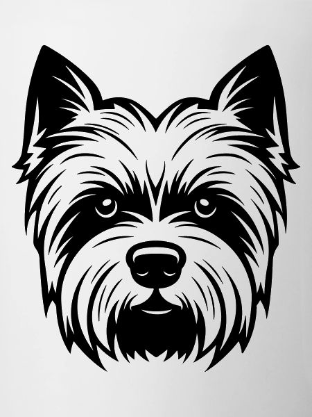 Yorkshire Terrier Dog Head