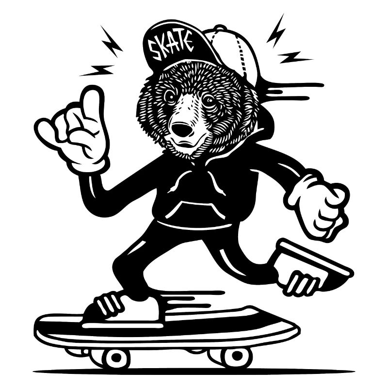 Skater Bear Comic