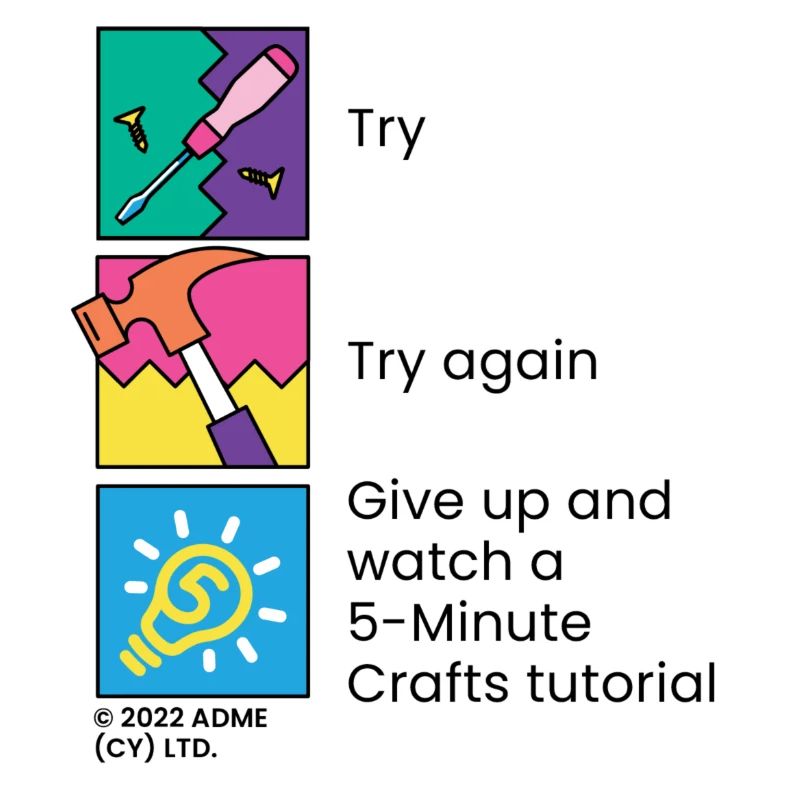5-Minute Crafts Tutorial Design Amusant