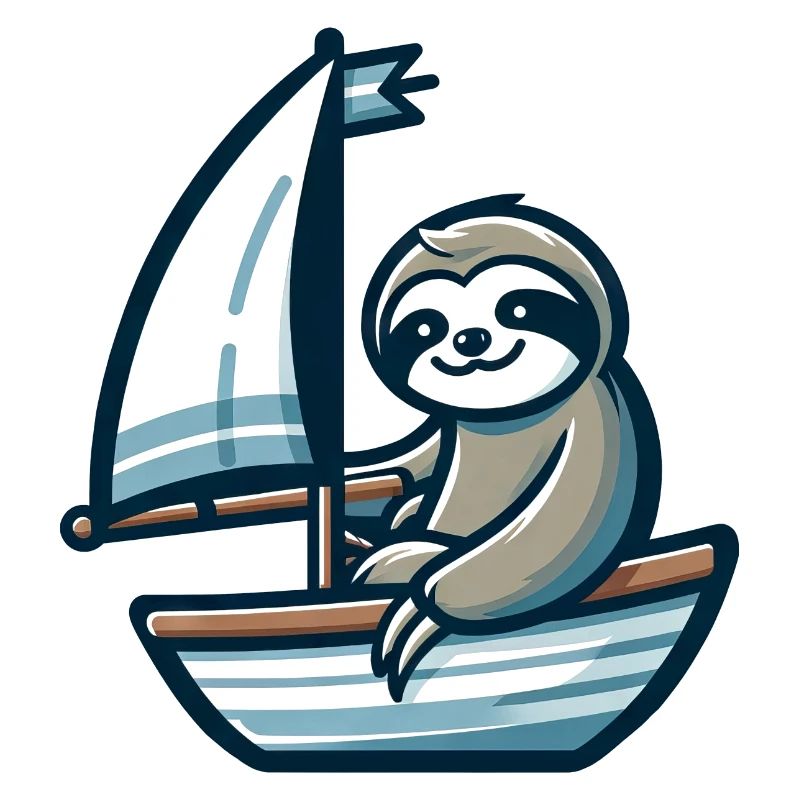 Summer sailing with sloth on dinghy
