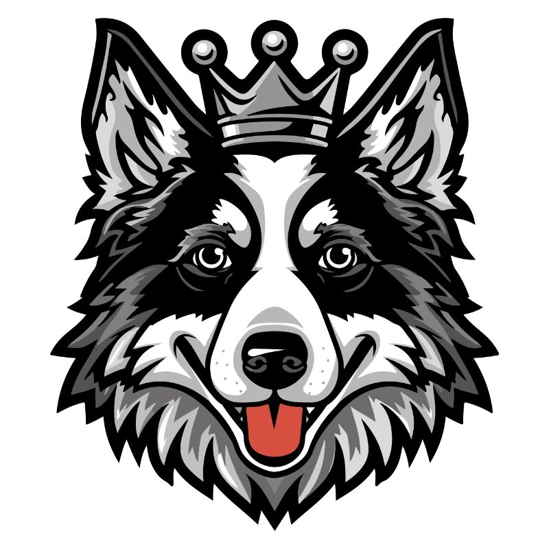 Border Collie Hund Krone