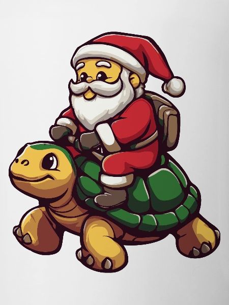 Turtle Santa Claus