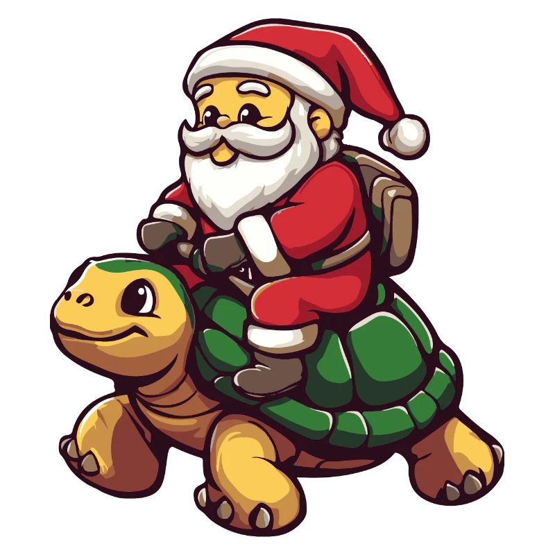 Turtle Santa Claus