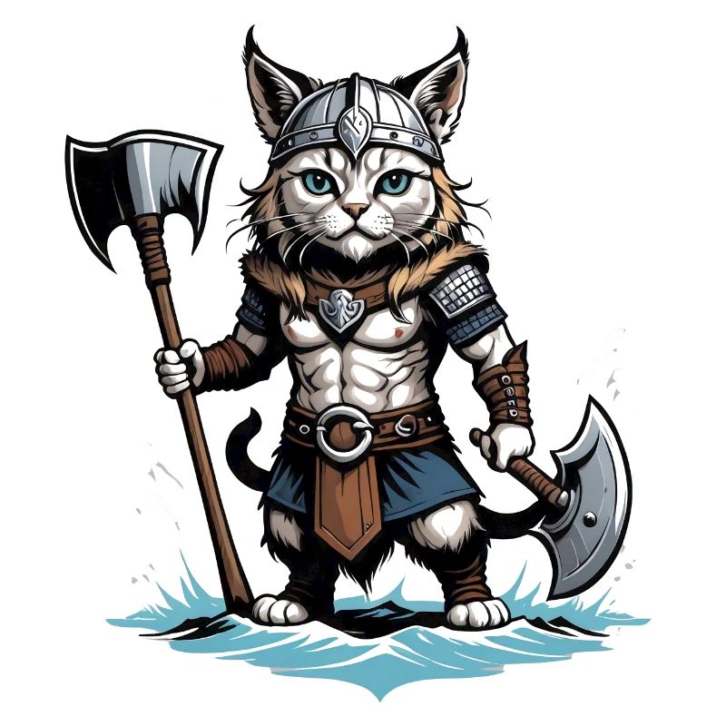 Chat Viking Viking Chat Cadeau Mignon
