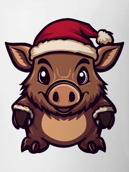 Cochon Noël Sanglier