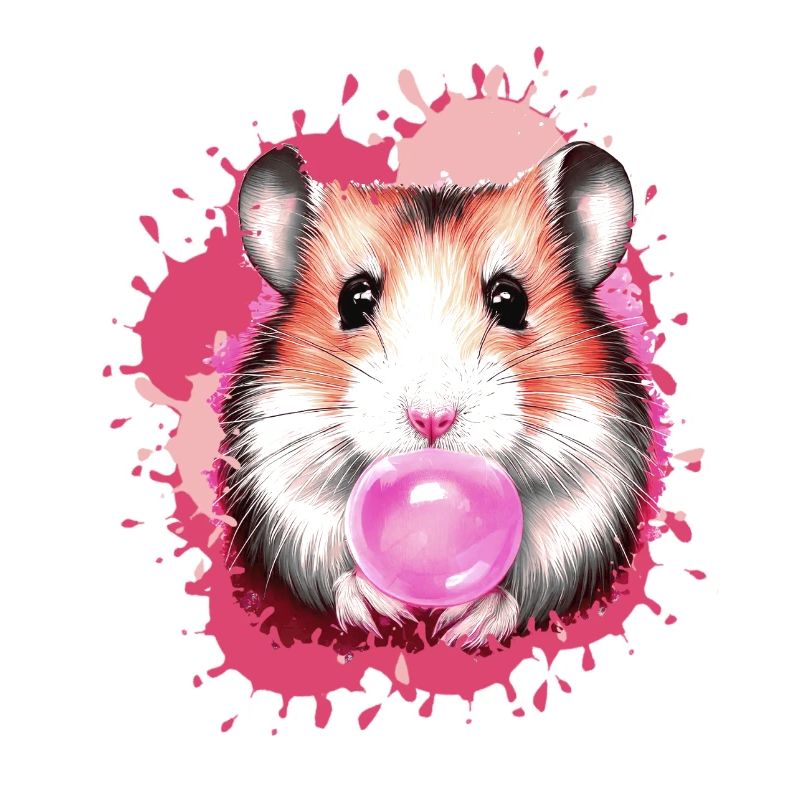 Hamster, Graffiti,illustration,Kaugummi,Blase