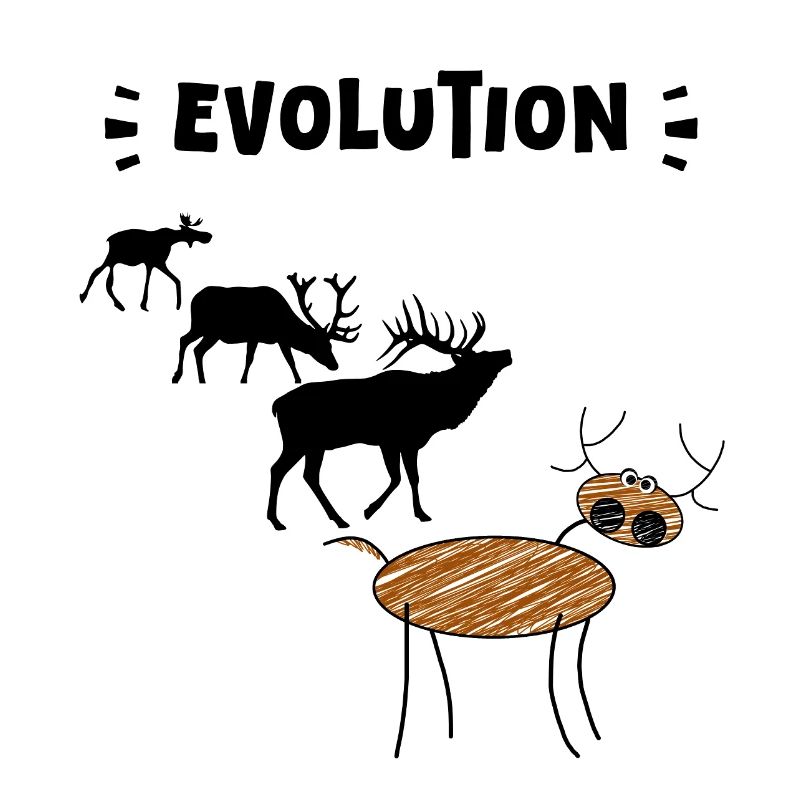 Deer Evolution – Drôles d’étapes de l’évolution.