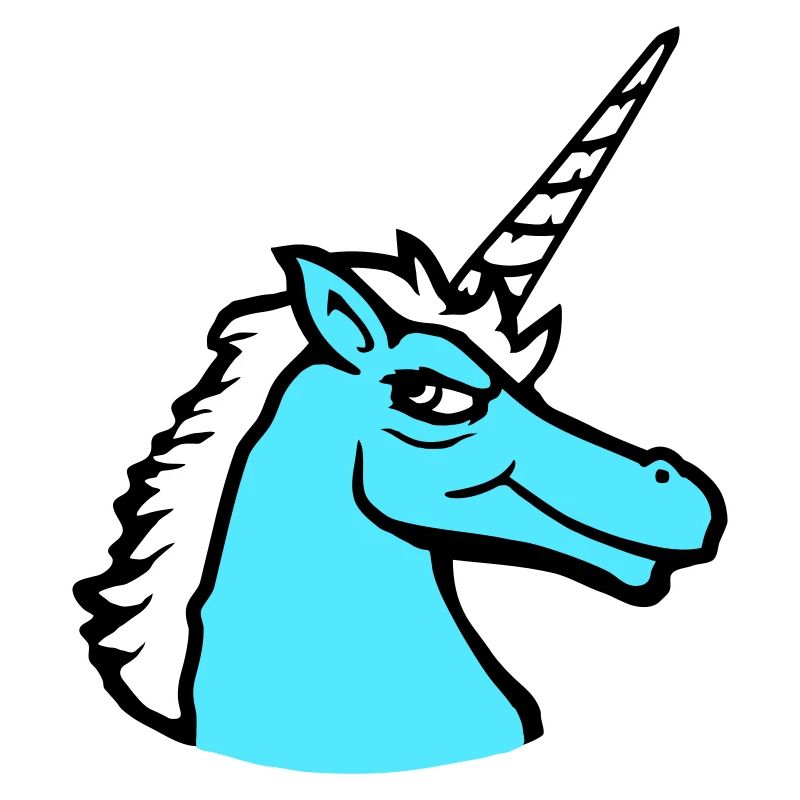 Licorne Cool Guy Sourire Maléfique Cheval de dessin animé